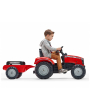 Tracteur-à-pédales-Massey-Ferguson-8740S-avec-remorque.4010AB-FALK-AGRIDIVER-rouge