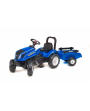 tracteur-pédales-New-Holland-T6-remorque-3080AB-Falk-agridiver-bleu