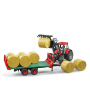 plateforme porte-bales avec 8 bales bruder