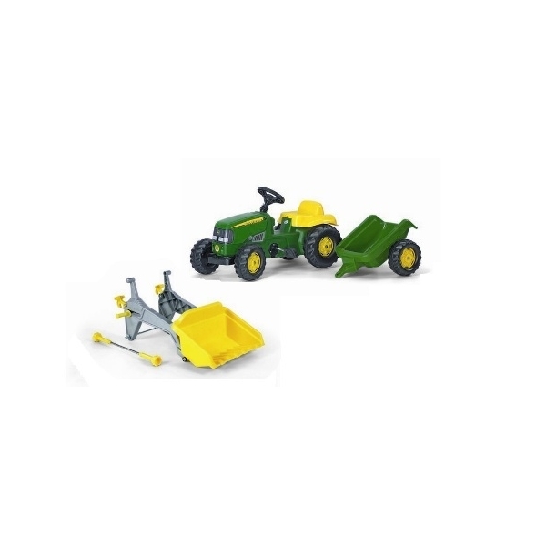 rolly toys Tracteur enfant à pédales rollykid John Deere pelle